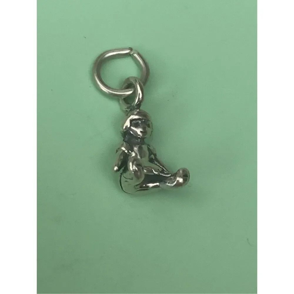Baby Doll Little Girl Sterling Silver Jewelry Charm #vintage #toy #family